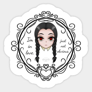 introvert girl in love on wednesday morning CIRCLE Sticker
